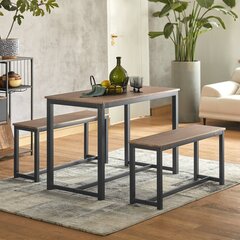 Столовый набор из 3-х предметов SoBuy OGT25-N, коричневый цвет цена и информация | Комплекты мебели для столовой | pigu.lt