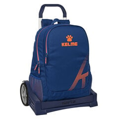 Школьный рюкзак с колесиками Kelme Navy blue, оранжевый / тёмно-синий (32 x 44 x 16 см) цена и информация | Школьные рюкзаки, спортивные сумки | pigu.lt