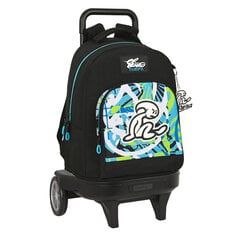 Школьный рюкзак с колесиками El Niño Green bali, чёрный цена и информация | Школьные рюкзаки, спортивные сумки | pigu.lt