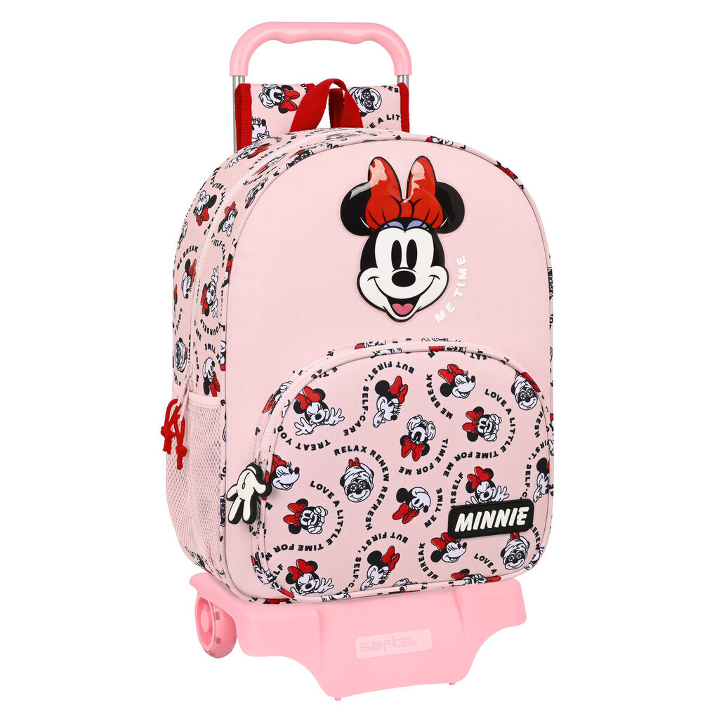 Mokyklinė kuprinė su ratukais Minnie Mouse Me time Rožinė (33 x 42 x 14 cm) kaina ir informacija | Kuprinės mokyklai, sportiniai maišeliai | pigu.lt