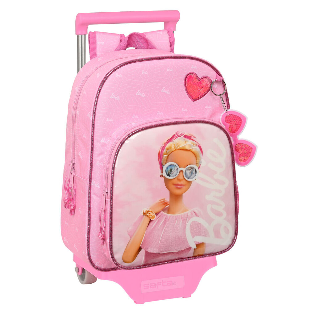 Kuprinė su ratukais Barbie Girl, rožinė, 26 x 34 x 11 cm kaina ir informacija | Kuprinės mokyklai, sportiniai maišeliai | pigu.lt