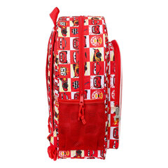 Mokyklinis krepšys Cars Let's race raudona balta (33 x 42 x 14 cm) kaina ir informacija | Kuprinės mokyklai, sportiniai maišeliai | pigu.lt