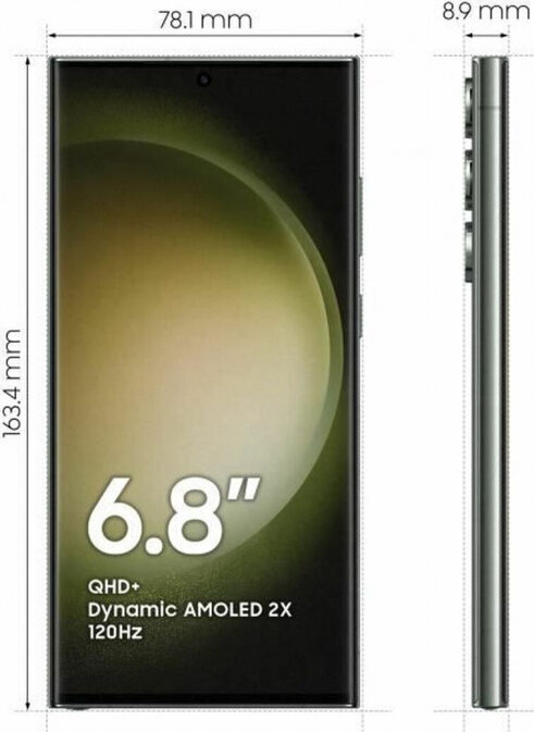 Samsung Galaxy S23 Ultra 5G 8/256GB SM-S918BZGDEUB Green kaina ir informacija | Mobilieji telefonai | pigu.lt