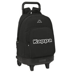 Школьный рюкзак с колесиками Kappa Black, чёрный, 33 x 45 x 22 см цена и информация | Школьные рюкзаки, спортивные сумки | pigu.lt