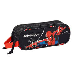 Двойной пенал Spiderman Hero, чёрный, 21 x 8 x 6 см цена и информация | Пеналы | pigu.lt