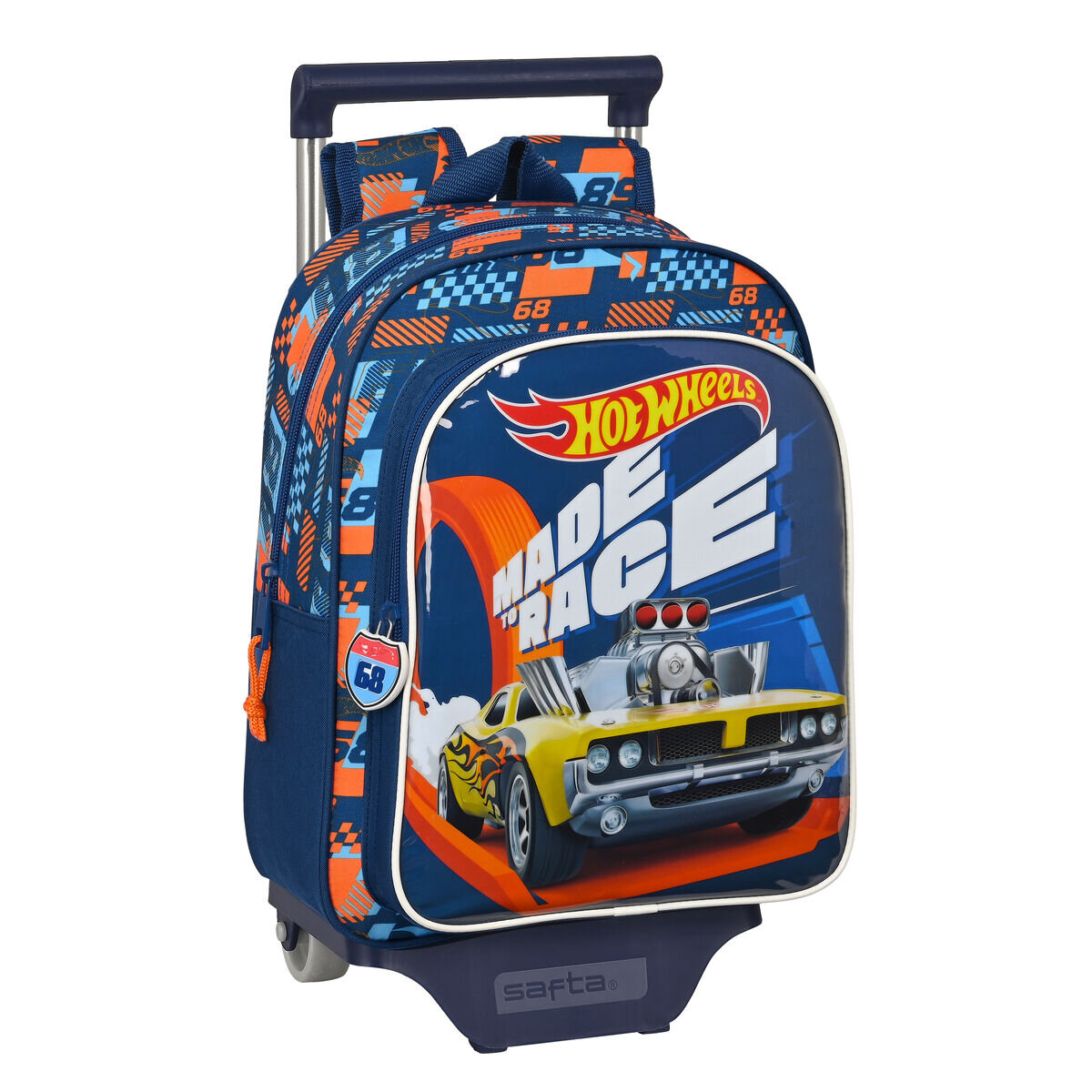 Mokyklinė kuprinė su ratukais Hot Wheels Speed club oranžinis 27 x 33 x 10  cm kaina | pigu.lt