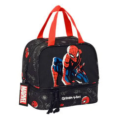 Priešpiečių dėžutė Spiderman Hero, Juoda, 20 x 20 x 15 cm kaina ir informacija | Maisto saugojimo  indai | pigu.lt