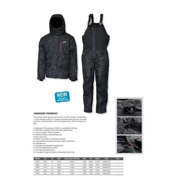 Žieminis kostiumas Dam Camovision Thermo Suit ALB65505 kaina ir informacija | Apranga žvejybai ir žvejybiniai batai | pigu.lt
