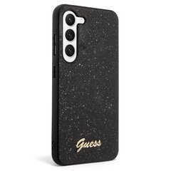 Guess PC|TPU Glitter Flakes Metal Logo Case for Samsung Galaxy S23 Black цена и информация | Чехлы для телефонов | pigu.lt