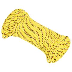 Valties virvė vidaXL, geltona, 3mm, 50m kaina ir informacija | Priedai valtims ir baidarėms | pigu.lt
