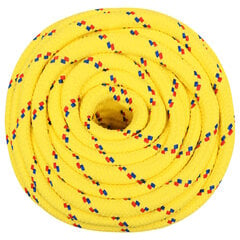 Valties virvė vidaXL, geltona, 18mm, 25m kaina ir informacija | Priedai valtims ir baidarėms | pigu.lt