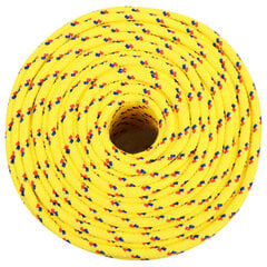 Valties virvė vidaXL, geltona, 6mm, 100m kaina ir informacija | Priedai valtims ir baidarėms | pigu.lt