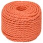 Oranžinė darbo virvė, 10mm, 50m цена и информация | Sodo įrankiai | pigu.lt