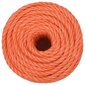 Oranžinė darbo virvė, 10mm, 50m цена и информация | Sodo įrankiai | pigu.lt