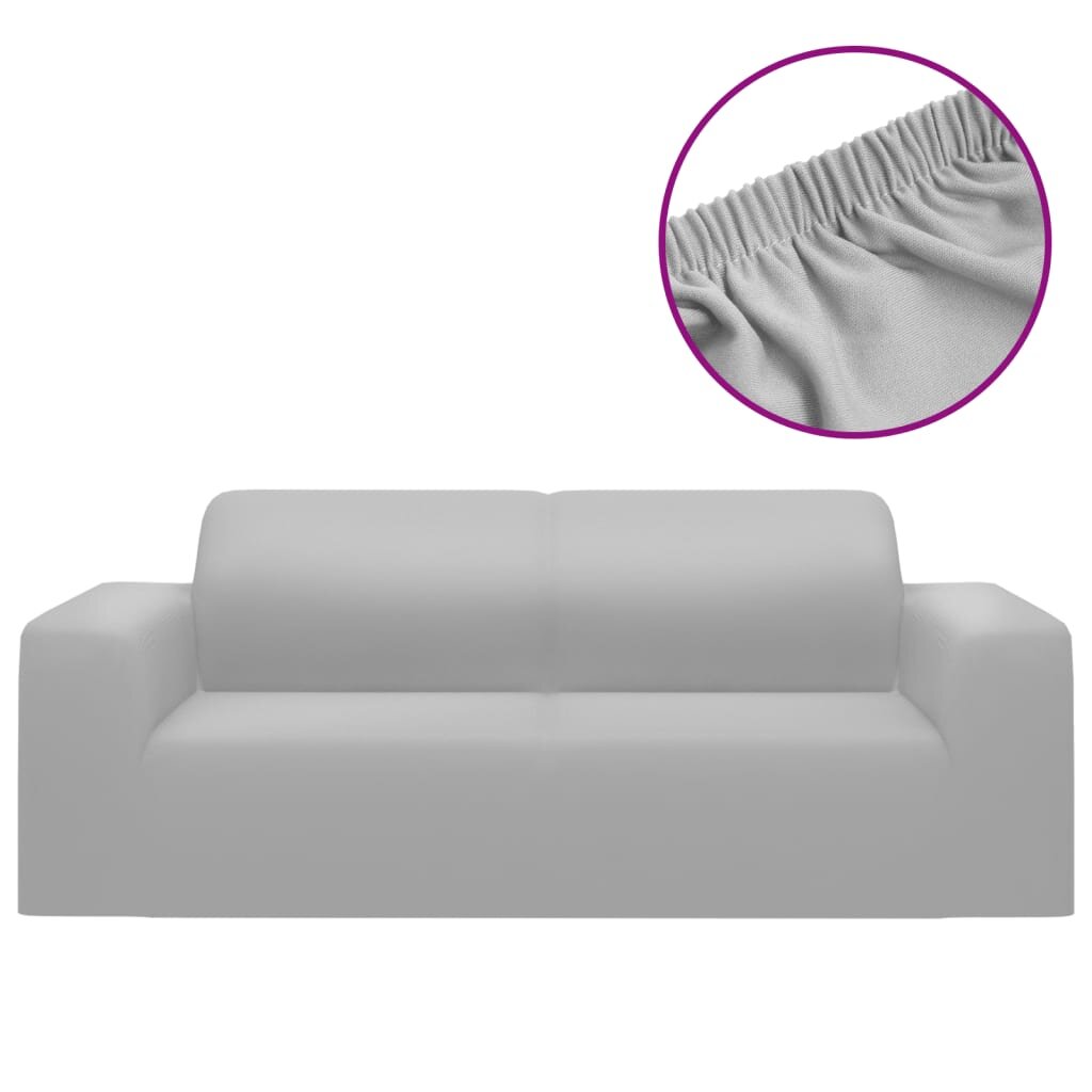 VidaXL dvivietės sofos užvalkalas, pilkas kaina | pigu.lt
