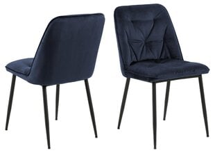 2-jų kėdžių komplektas Actona Brooke, mėlynas kaina ir informacija | Virtuvės ir valgomojo kėdės | pigu.lt