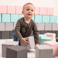 Mnkštos kaladėlės KiddyMoon, 12 vnt., šviesiai pilka/rožinė/žalia kaina ir informacija | Žaislai kūdikiams | pigu.lt