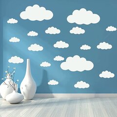 Виниловые наклейки на стену белые облака Декор интерьера для детской комнаты - 40 шт. (10 см) цена и информация | Интерьерные наклейки | pigu.lt