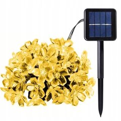 Gėlių girlianda su saulės baterija, 5 m kaina ir informacija | Lauko šviestuvai | pigu.lt