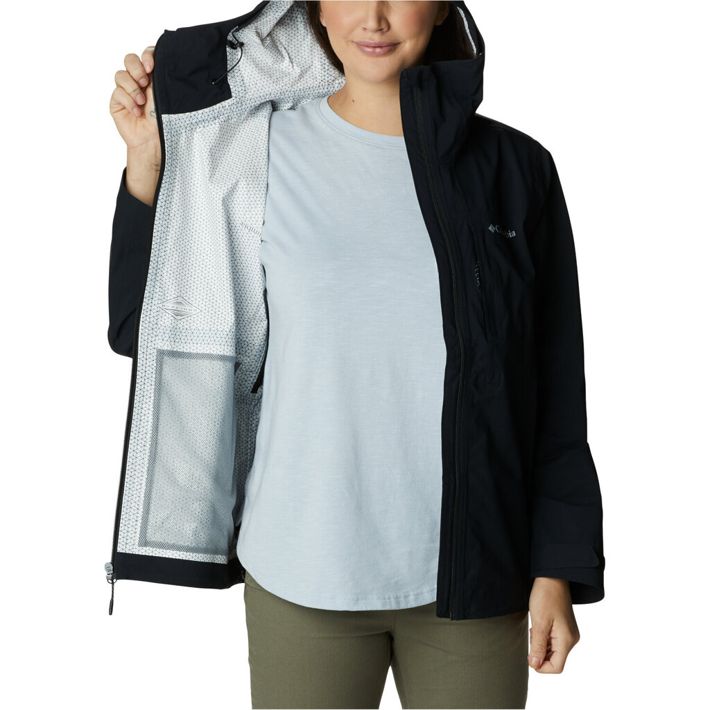 Striukė moterims Columbia Ampli-Dry Waterproof Shell Jacket, juoda kaina ir informacija | Striukės moterims | pigu.lt