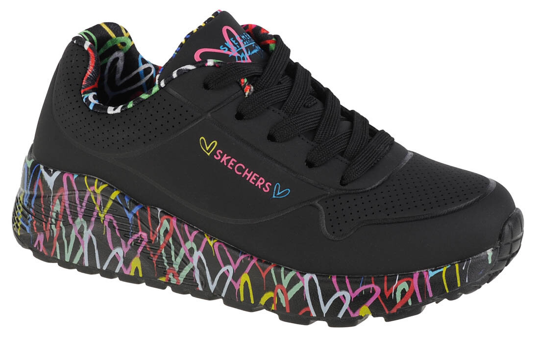 Sportiniai batai mergaitėms Skechers, juodi цена и информация | Sportiniai batai vaikams | pigu.lt