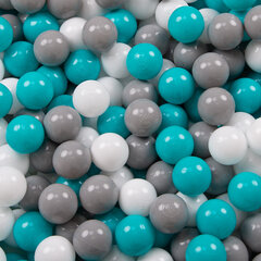 Складной туннель со 200 шариками Selonis, серо-синий: серый/белый/бирюзовый цена и информация | Игрушки для малышей | pigu.lt