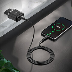 Зарядное устройство Hoco N3 USB / 18W / 3A / Quick Charge 3.0, черное цена и информация | Зарядные устройства для телефонов | pigu.lt