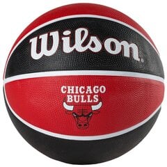 Wilson NBA Team Chicago Bulls Ball, unisex basketball balls , красный цена и информация | Баскетбольные мячи | pigu.lt