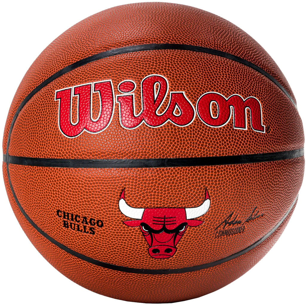 Wilson Chicago Bulls, krepšinio kamuolys, dydis 7 цена и информация | Krepšinio kamuoliai | pigu.lt