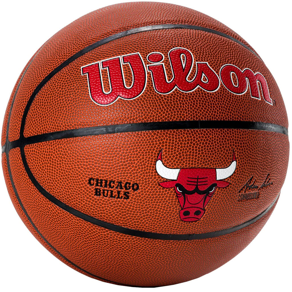 Wilson Chicago Bulls, krepšinio kamuolys, dydis 7 цена и информация | Krepšinio kamuoliai | pigu.lt