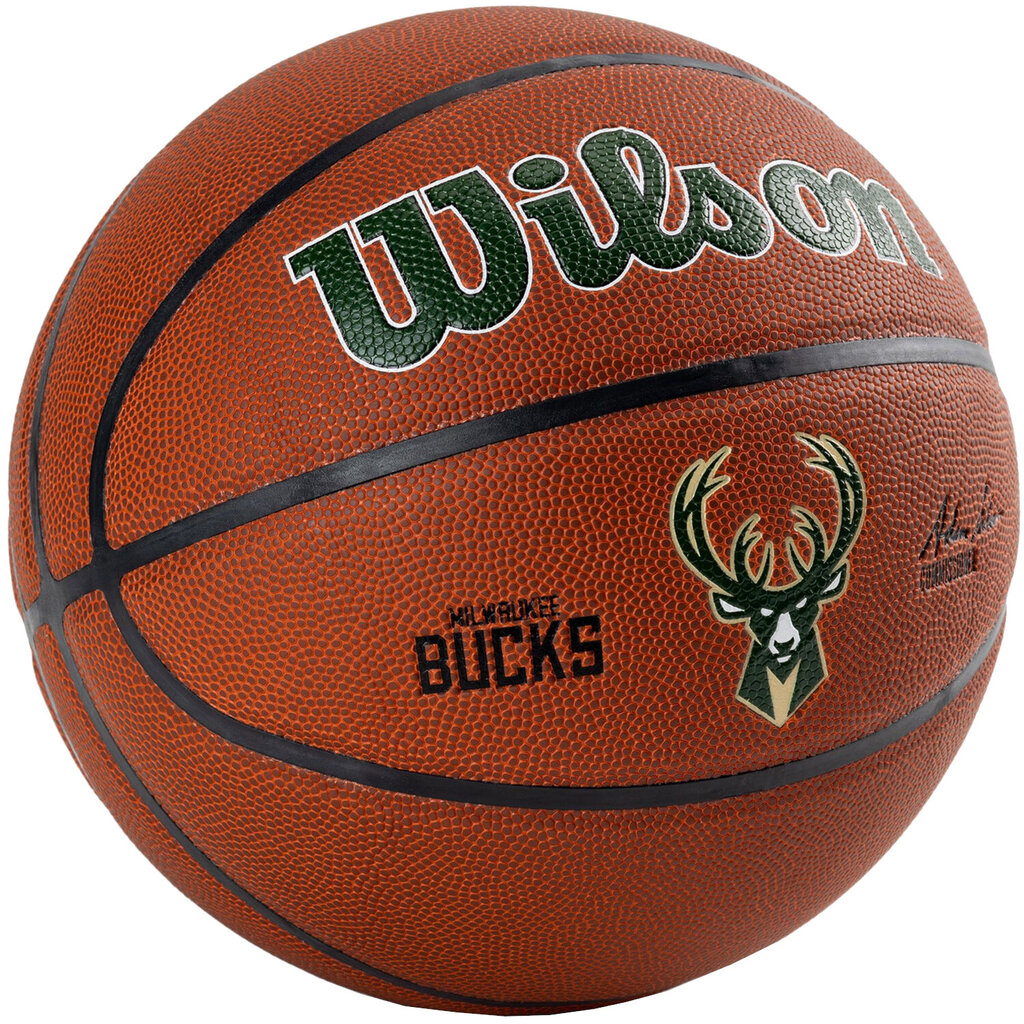 Wilson Milwaukee Bucks, krepšinio kamuolys, dydis 7 kaina ir informacija | Krepšinio kamuoliai | pigu.lt