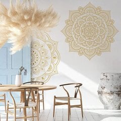 Виниловая наклейка на стену в индийском стиле Золотой цветочный дизайн - 4 шт. цена и информация | Интерьерные наклейки | pigu.lt
