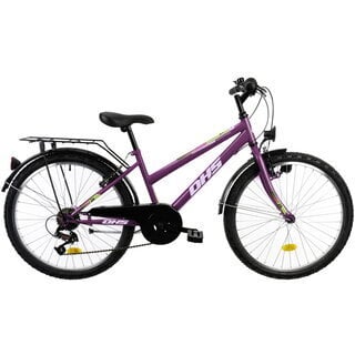 Vaikiškas dviratis DHS 2414 24", violetinis kaina ir informacija | Dviračiai | pigu.lt