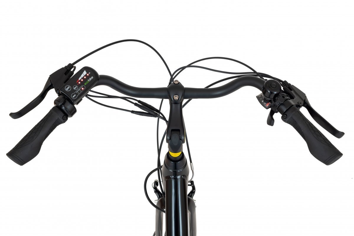 Elektrinis dviratis Ecobike Basic 8,7 Ah Greenway, juodas цена и информация | Elektriniai dviračiai | pigu.lt
