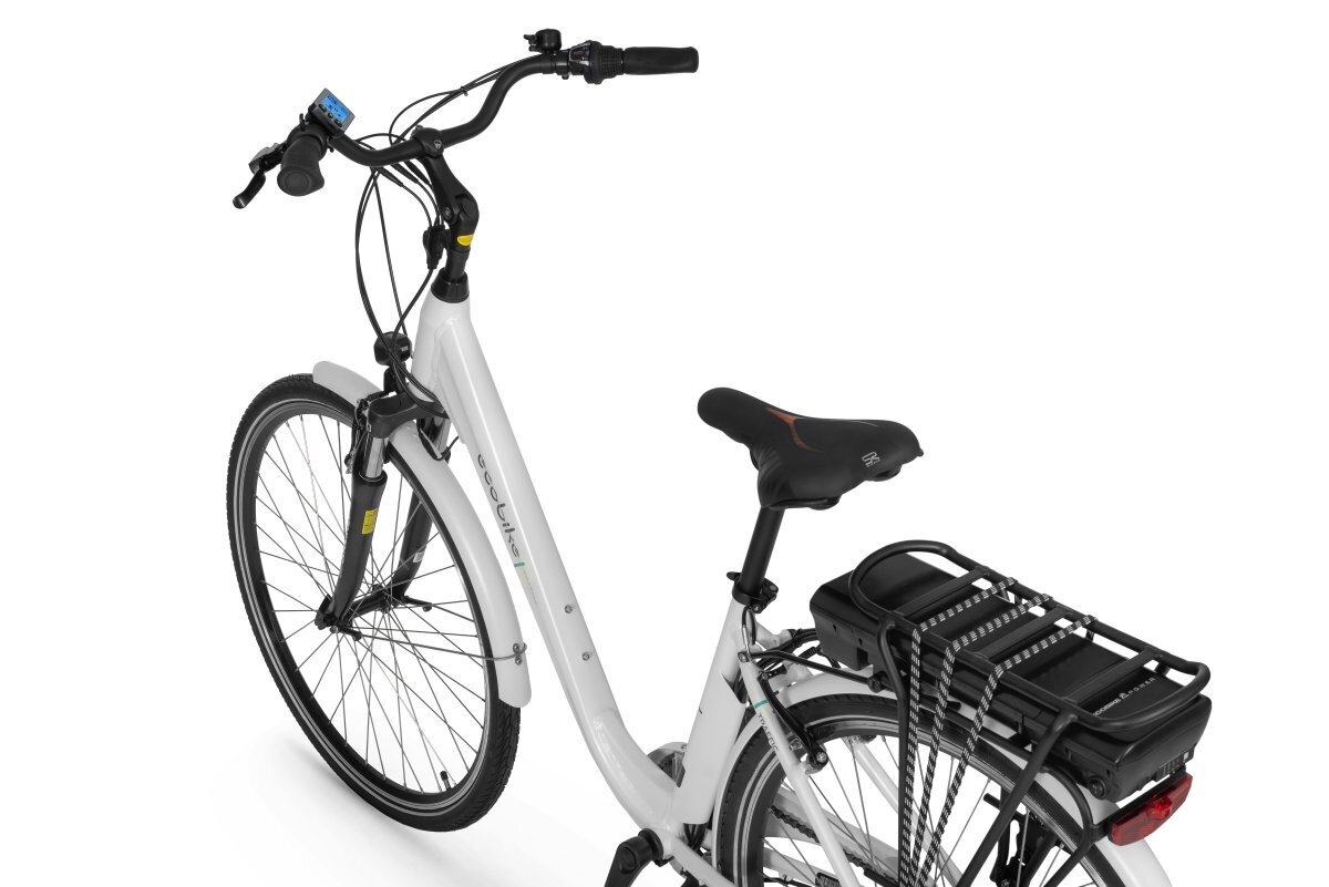 Elektrinis dviratis Ecobike Traffic 11,6 Ah Greenway, baltas цена и информация | Elektriniai dviračiai | pigu.lt