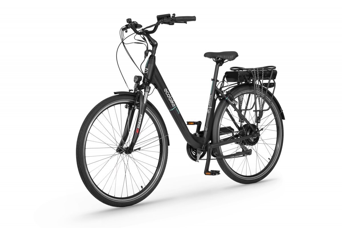 Elektrinis dviratis Ecobike Traffic 11,6 Ah Greenway, juodas kaina ir informacija | Elektriniai dviračiai | pigu.lt