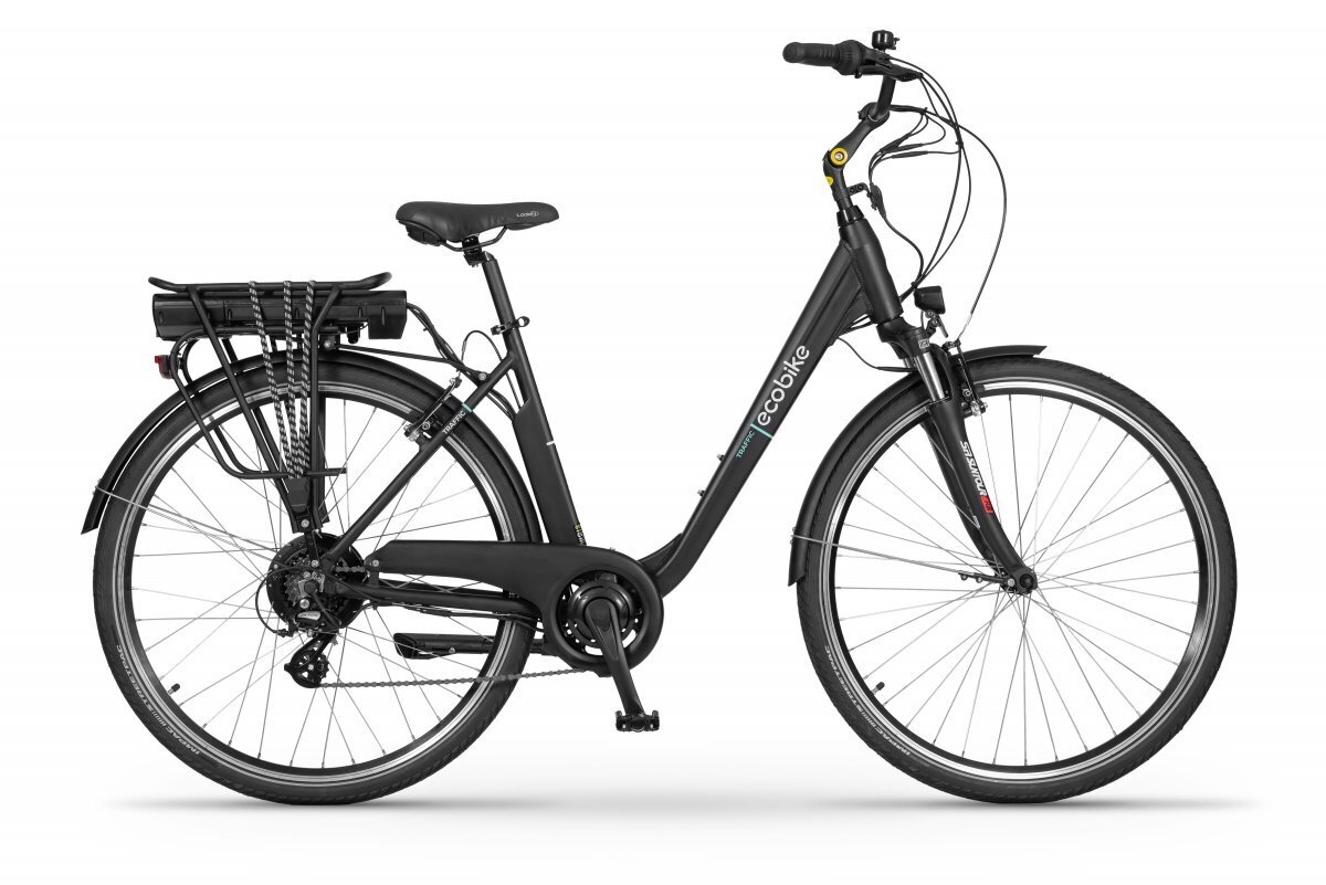 Elektrinis dviratis Ecobike Traffic 17,5 Ah LG, juodas цена и информация | Elektriniai dviračiai | pigu.lt