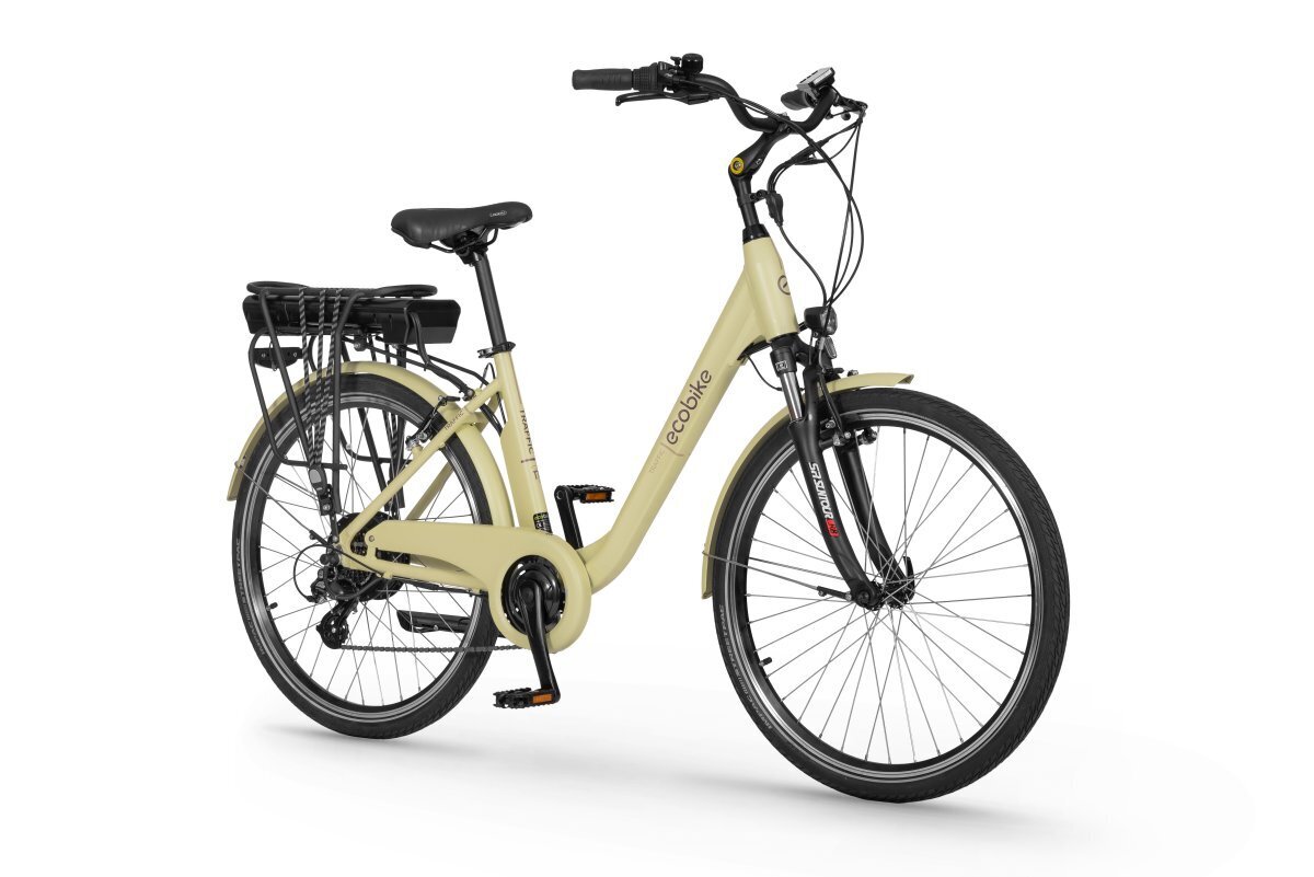 Elektrinis dviratis Ecobike Traffic 14,5 Ah Greenway, geltonas цена и информация | Elektriniai dviračiai | pigu.lt