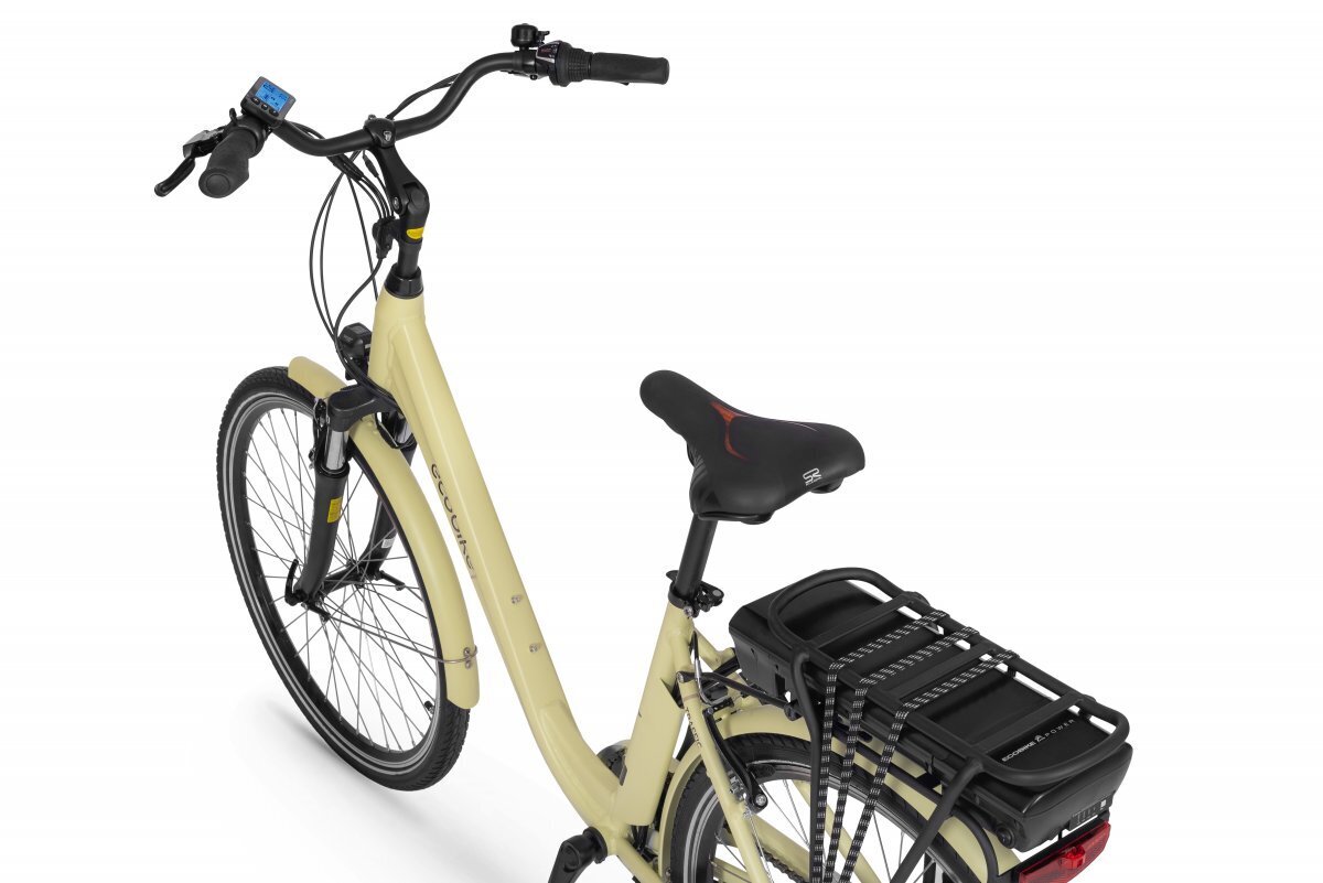 Elektrinis dviratis Ecobike Traffic 14,5 Ah Greenway, geltonas kaina ir informacija | Elektriniai dviračiai | pigu.lt