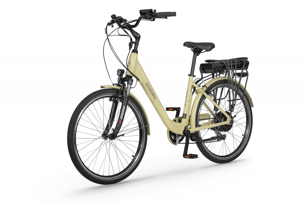 Elektrinis dviratis Ecobike Traffic 14,5 Ah Greenway, geltonas kaina ir informacija | Elektriniai dviračiai | pigu.lt