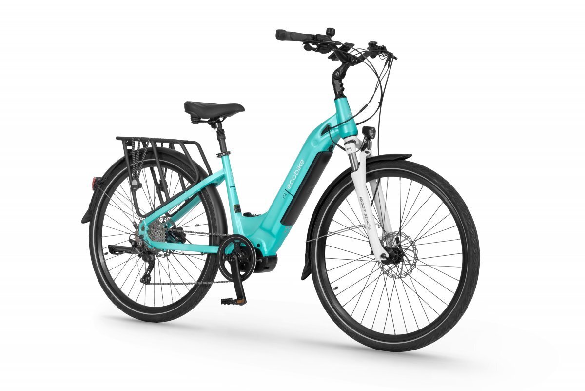 Elektrinis dviratis Ecobike D2 City 14 Ah, mėlynas kaina ir informacija | Elektriniai dviračiai | pigu.lt