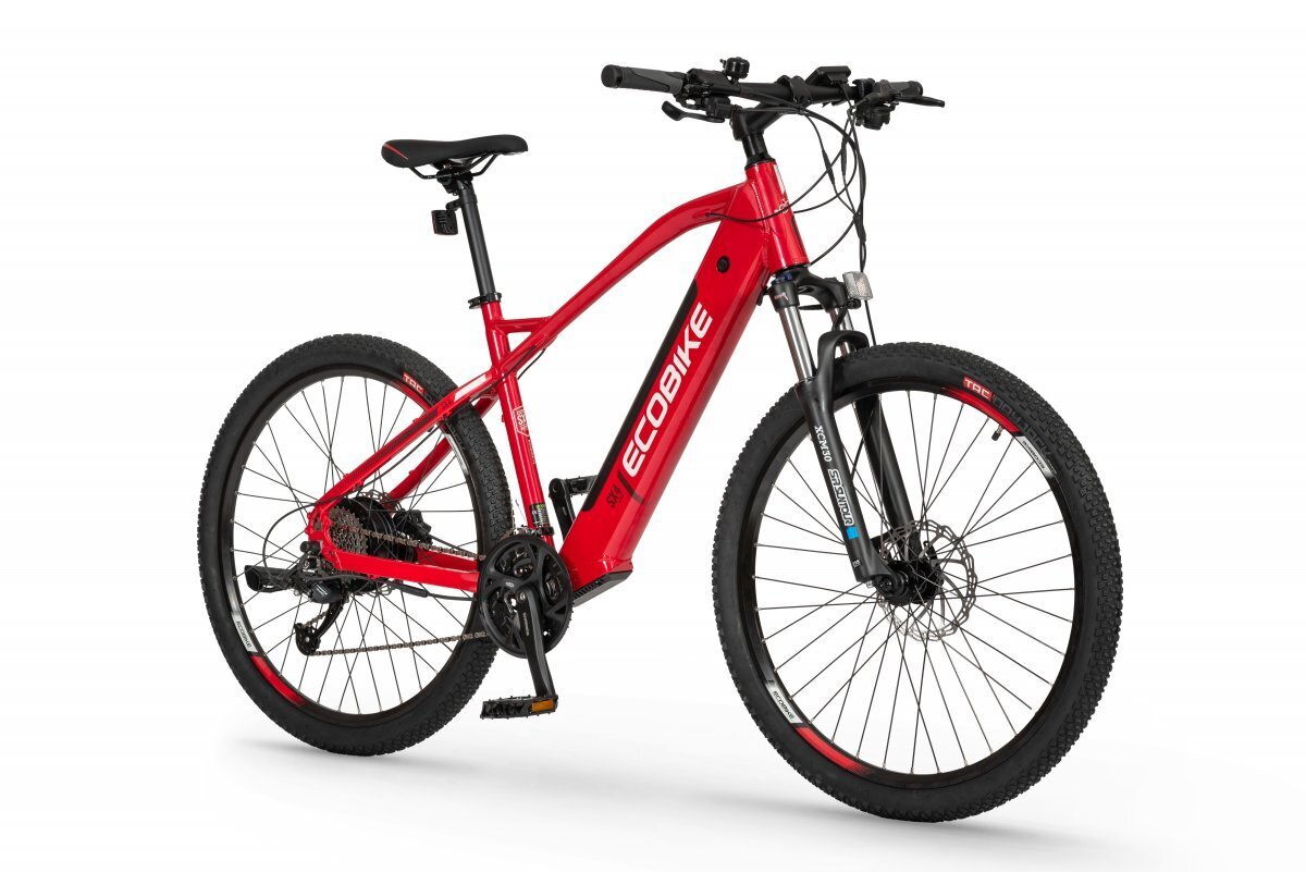 Elektrinis dviratis Ecobike SX4 17,5 Ah LG, raudonas цена и информация | Elektriniai dviračiai | pigu.lt