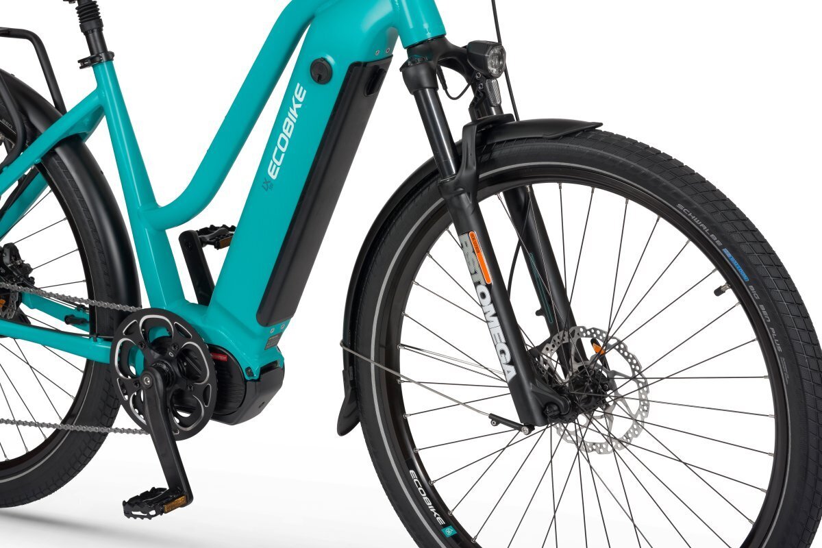 Elektrinis dviratis Ecobike LX 500 14,5 Ah Greenway, mėlynas kaina ir informacija | Elektriniai dviračiai | pigu.lt