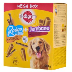 Pedigree Mega Box Rodeo Duos Jumbone skanėstas šunims, 780g цена и информация | Лакомства для собак | pigu.lt