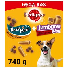 Лакомства Pedigree Mega Box Tasty Minis с курицей, говядиной и птицей, 740 г цена и информация | Лакомства для собак | pigu.lt