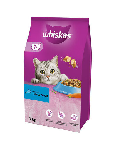 Whiskas su tunu, 7 kg цена и информация | Sausas maistas katėms | pigu.lt