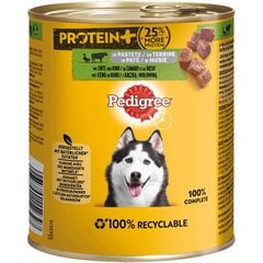 Pedigree Protein+ Adult suaugusiems šunims su antiena ir jautiena, 12x800 g kaina ir informacija | Konservai šunims | pigu.lt