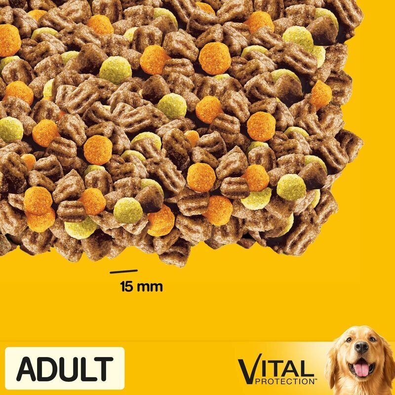 Pedigree Adult suaugusiems šunims su vištiena ir daržovėmis, 3x2,6 kg kaina ir informacija | Sausas maistas šunims | pigu.lt