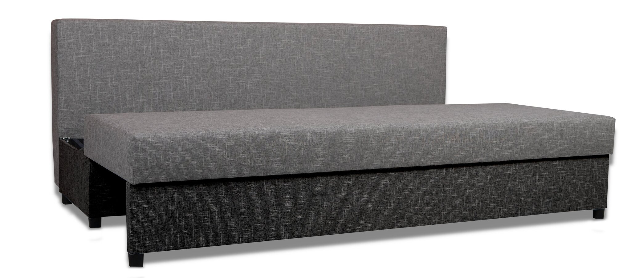 Sofa - lova Mini XL, pilka kaina ir informacija | Sofos | pigu.lt