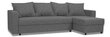 Kampinė sofa Lugan+, šviesiai pilka kaina ir informacija | Minkšti kampai | pigu.lt